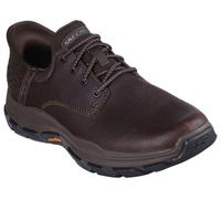 Skechers USA Men's Mocassini Garrett rispettati, Rosso/Marrone., 10 X-Wide