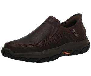 Skechers USA Men's Mocassino da Uomo Respected-Elgin Hands Free Slip-in, Marrone, 42 EU