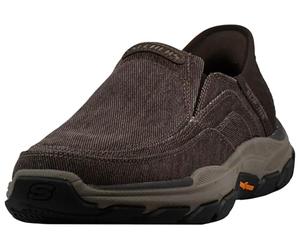 Skechers USA Men's Respected-Elgin - Mocassini Senza Mani, Marrone, 39.5 EU