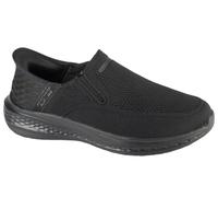 Skechers USA Men's Slade Deacon, Scarpe da Ginnastica Uomo, Black Knitted Mesh, 47.5 EU