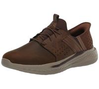 Skechers USA Men's Slade Zachary, Scarpe da Ginnastica Uomo, Dark Brown Mesh/Leather, 48.5 EU