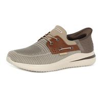 Skechers USA Men's Sneaker Delson 3.0-Roth, Tortora/Marrone, 12 Wide