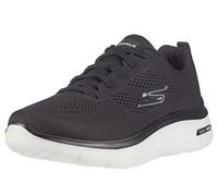 Skechers Vai A Piedi Hyper Burst, Scarpe da ginnastica Uomo, Tessuto Nero Nero Bianco Bordo Sintetico, 42 EU