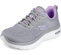 Skechers Vai A Piedi Hyper Burst, Scarpe per jogging su strada Donna, Grigio Tessile Viola Trim, 38 EU