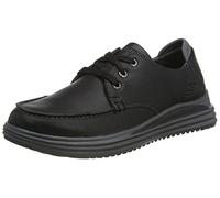 Skechers Valargo Comprovato, Scarpe da ginnastica Uomo, Pelle Nera, 45 EU