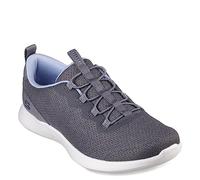 Skechers Vapor Foam Lite - Schiuma di Vapore Lite, Charcoal Mesh/Light Blue Trim,