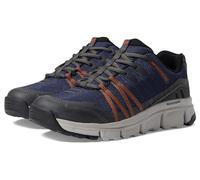 Skechers Vertici A, Sneaker Uomo, Tessuto Sintetico Blu Navy con Finiture Arancioni, 48.5 EU