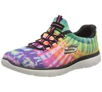 Skechers Vertici Cercando Groovy, Scarpe da ginnastica Donna, Nero Multi Mesh Bianca Trim Bkmt, 38 EU