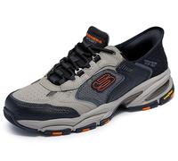 Skechers Vigor 3.0 Drafting Hands Free Slip-in, Scarpe da Ginnastica Uomo, Colore: Grigio Talpa e Nero, 43 EU Larga