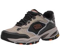 Skechers Vigor 3.0, Oxford Uomo, Taupe Nero, 43 EU Larga