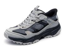 Skechers Vigor at Hands Free Slip-in Sneaker, Scarpe da Ginnastica Uomo, Gray Suede/Synthetic/Black Trim, 40 EU