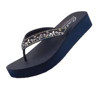 Skechers Vinyasa Butterfly Kiss - Infradito da donna, Blu, 40 EU