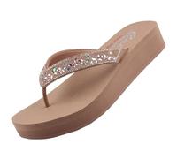 Skechers Vinyasa Butterfly Kiss - Infradito da donna, marrone, 39 EU