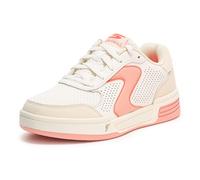 Skechers Women's Viper Court Classic Sneaker, off White Leather Textile Synthetic Pink T, 41 EU