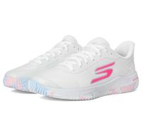 Skechers Viper Court PRO 2.0, Scarpe da Ginnastica Donna, Tessuto Sintetico Bianco Multi Trim, 38 EU