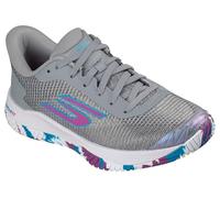 Skechers Viper Court PRO 2.0 - Scarpe Sportive da Pickleball da Donna, con Supporto per Arco Plantare e Ammortizzazione Ultra Go, Scarpe da Ginnastica da Interno, Grigio Sintetico Tessuto Multi Trim