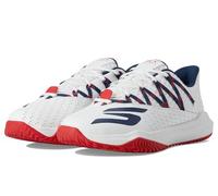 Skechers Viper Court Rally, Scarpa da Padel/Pickleball da Uomo (White/Blue Navy, Sistema Taglie Calzature EU, Adulto, Numero, Media, 45)