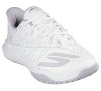 Skechers Hands-Free Slip-ins: Viper Court Rally, Scarpe da Ginnastica Uomo, Finiture in Pelle Bianca a Rete, 41 EU