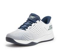 Skechers Viper Court Reload - Sneaker da Uomo, Senza Lacci, Mani libere, Bianco/Blu Navy, 40 EU