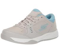 Skechers Viper Court Smash-Athletic Indoor Outdoor Pickleball Shoes | Relaxed Fit Sneakers, Scarpe da Ginnastica Donna, Grigio/Blu, 37 EU