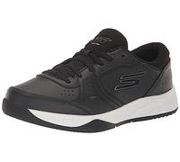 Skechers Viper Court Smash - Athletische Pickleball-Schuhe für Drinnen und Draußen, Entspannte Passform, Scarpe da Ginnastica Uomo, Nero/Bianco, 43 EU