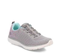 Skechers Virtue, Scarpe da Ginnastica Donna, Grigio/Multicolore, 37.5 EU