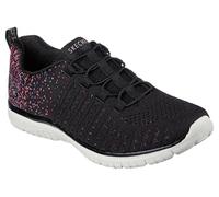 Skechers Virtue, Scarpe da Ginnastica Donna, Nero e Rosa, 39.5 EU Larga