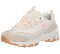 Skechers Viste audaci, D'Lites Vista in AFFASSO Donna, Natural Leather Mesh Multi Trim, 35 EU