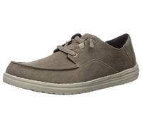 SKECHERS volgo Canvas Slip on, Melson-Mocassini da Uomo in Tela, Marrone, 45 EU