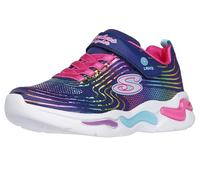 Skechers Wavy Beams, Scarpe sportive Bambine e ragazze, Navy Textile Multi Trim, 32 EU