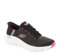 Skechers Arch Fit 2.0 Easy Chic - Sneaker da donna, senza lacci, senza mani, Bkhp = nero/rosa acceso, 39 EU