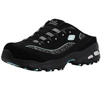 Skechers Women's D'Lites Slip-On Mule Sneaker Black/Aqua 9.5 Wide