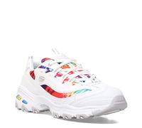 Skechers Women's D'Lites Summer Fiesta Trainers, White White Trubuck Multi Mesh White Trim Wmlt, 35 EU
