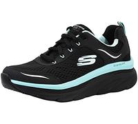 Skechers Women's D'lux Walker-Infinite Motion Sneaker, Black Aqua, 9 M US