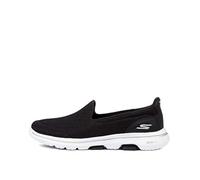 Skechers Women's Go Walk 5 Slip On Trainers, Nero e Bianco, 6 UK Wide