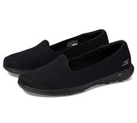 Skechers Women's Go Walk Lite-Sweet Gal Ballet Flat, Black/Black, 11 Wide