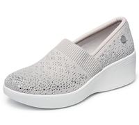 Skechers Women's Martha Stewart Loafer, Argento Chiaro., 38 EU