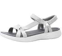 Skechers Women's On The Go 600 Brilliancy Thong Sandal White/Grey 6 Wide