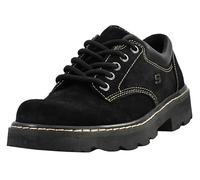 Skechers Women's Parties-Mate Oxford,Black Suede Leather,8.5 M US