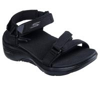 Skechers Women's Quarter Strap Fisherman Sandal, Black/Black, 6