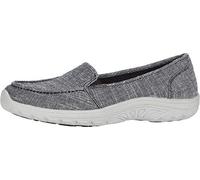 Skechers Women's Reggae Fest-Willows-Wide Loafer Flat, Black, 6.5 W US