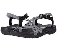 Skechers Women's Reggae-IRIE MON Sport Sandal, Black/White, 9.5