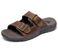 Skechers Women's Reggae-Jammin Sandal,desert crazyhorse,9 Extra Wide US