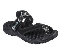 Skechers Women's Reggae-Trailway Flip-Flop,black,8.5 M US