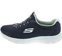 Skechers Summits Top Player, Scarpe da Ginnastica Donna, Navy Mesh Aqua Trim, 42 EU