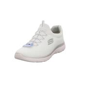 Skechers Summits Artistry Chic, Scarpe da Ginnastica Donna, Bianco Mesh Argento Grigio Trim, 40.5 EU