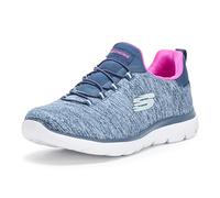 Skechers Women's Summits-Quick Getaway Sneaker, Navy/Hot Pink, 5.5 Wide
