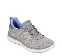 Skechers Women's, Summits - Quick Getaway Sneaker - Wide Width Grey Blue 7.5 W