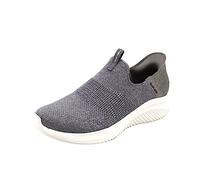 Skechers Women's Ultra Flex 3.0-Smooth Step Wide Grey Knit/Jersey/Trim 7.5 W