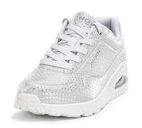 Skechers Women's Uno-Disco Nite Sneaker, Argento, 41 EU